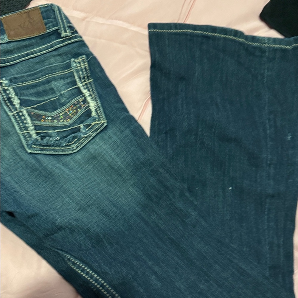 BKE Dark Blue Flare Jeans